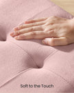 Storage Ottoman – Velvet – Jelly Pink – Folding with Lid, 37 L
