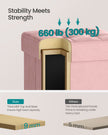 Storage Ottoman – Velvet – Jelly Pink – Folding with Lid, 37 L
