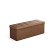 Storage Ottoman – Fabric – Coffee Brown – Foldable with Storage Capacity up to 300 kg
