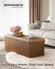 Storage Ottoman – Fabric – Coffee Brown – Foldable with Storage Capacity up to 300 kg