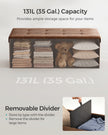 Storage Ottoman – Fabric – Coffee Brown – Foldable with Storage Capacity up to 300 kg