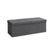 Storage Ottoman – Fabric – Dark Grey – 120L Capacity with Flip-Up Lid