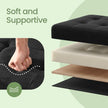 Storage Ottoman Bench – Fabric – Light Black – Padded Foldable with 120L Capacity
