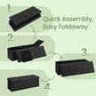 Storage Ottoman Bench – Fabric – Light Black – Padded Foldable with 120L Capacity