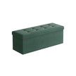 Foldable Storage Ottoman – Fabric – Retro Green – Padded, 120L Capacity