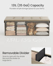 Foldable Storage Ottoman – Fabric – Camel Brown – Space-saving Design