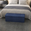 Storage Ottoman Bench – Fabric – Ink Black – Foldable with Storage, Suitable for Living Room and Bedroom