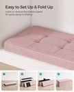 Foldable Storage Ottoman – Fabric – Jelly Pink – Space-Saving Design