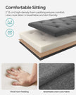 Storage Ottoman – Fabric – Dark Grey – Foldable with Legs and High Load Capacity