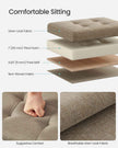 Foldable Storage Ottoman – Fabric – Camel Brown – Versatile Foot Rest with 130 kg Capacity