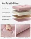 Foldable Storage Ottoman – Fabric – Jelly Pink – Compact Design with Storage