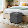 Storage Ottoman – Fabric – Ink Black – Foldable with Storage, Supports up to 300 kg