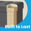 Storage Ottoman – Fabric – Ink Black – Foldable with Storage, Supports up to 300 kg