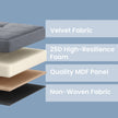 Storage Ottoman – Fabric – Slate Grey – Foldable with Storage, Ideal for Living Room and Bedroom