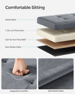 Foldable Storage Ottoman Bench – Velvet – Slate Grey – Versatile Footstool and Storage Chest