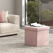Storage Ottoman – Fabric – Slate Grey – Foldable with Storage, Ideal for Living Room and Bedroom