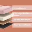 Storage Ottoman – Fabric – Slate Grey – Foldable with Storage, Ideal for Living Room and Bedroom
