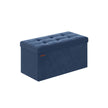 Foldable Velvet Storage Ottoman Bench – Ink Black – Includes 2 Extra Storage Boxes – 300 kg Load Capacity – Ideal for Hallway and Living Room