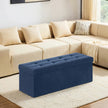 Foldable Storage Ottoman – Fabric – Blue – 300 kg Capacity