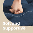 Foldable Storage Ottoman – Fabric – Blue – 300 kg Capacity