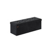 Foldable Storage Ottoman – Velvet – Ink Black – Includes 2 Extra Storage Boxes