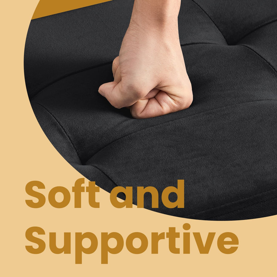 Foldable Storage Ottoman – Velvet – Slate Grey – Includes 2 Extra Storage Boxes