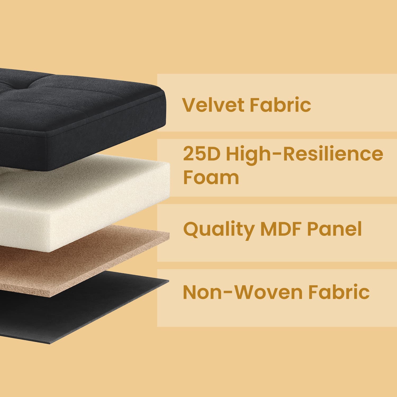 Foldable Storage Ottoman – Velvet – Slate Grey – Includes 2 Extra Storage Boxes