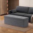 Storage Ottoman – Fabric – Slate Grey – Foldable with Storage