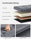 Foldable Storage Ottoman – Velvet – Slate Grey – Load Capacity 300 kg, Includes 2 Extra Storage Boxes