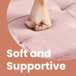 Foldable Ottoman – Fabric – Pink – 300 kg Capacity with Storage