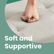 Foldable Ottoman – Fabric – Slate Grey – Storage Footstool with 300 kg Capacity