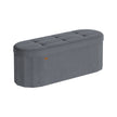 Storage Ottoman Bench - 110L - MDF, Velvet - Folding Design - Easy Assembly