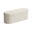 Storage Ottoman Bench - 110L - MDF, Velvet - Folding Design - Easy Assembly