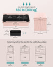 Foldable Storage Ottoman Bench – Fabric – Jelly Pink – Versatile Foot Rest and Storage Solution