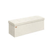 Foldable Storage Ottoman Bench – Fabric – Jelly Pink – Versatile Foot Rest and Storage Solution