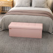 Storage Ottoman Bench – Fabric – Ink Black – Foldable with Storage, Suitable for Living Room and Bedroom