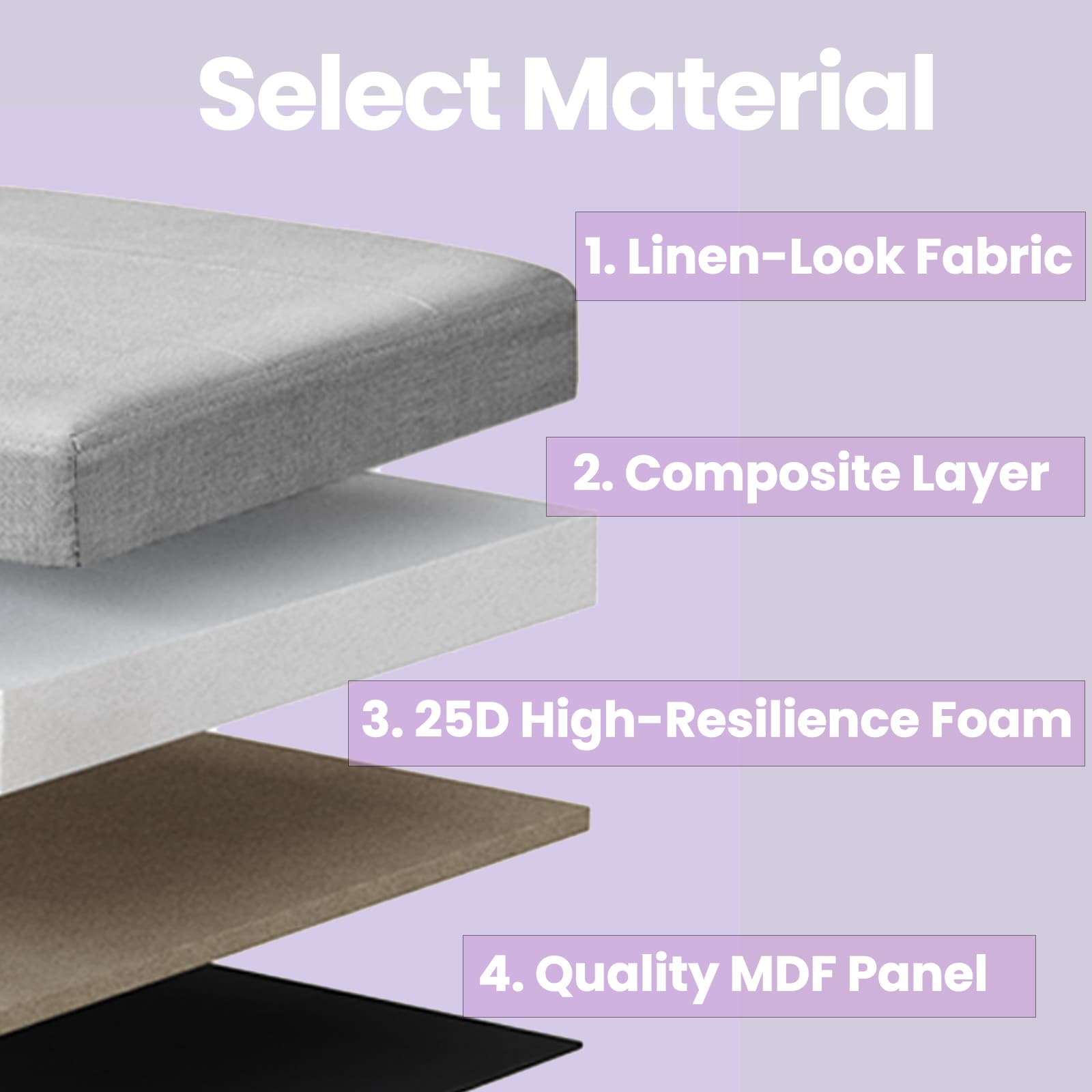 Storage Ottoman Bench – Linen Fabric – Light Grey – Versatile Folding Design