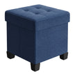 Storage Ottoman – Fabric – Ink Black – Foldable with Storage, Supports up to 300 kg