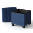 Storage Ottoman – Fabric – Ink Black – Foldable with Storage, Supports up to 300 kg