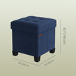 Storage Ottoman – Fabric – Ink Black – Foldable with Storage, Supports up to 300 kg
