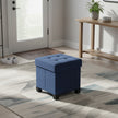 Storage Ottoman – Fabric – Ink Black – Foldable with Storage, Supports up to 300 kg