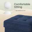 Storage Ottoman – Fabric – Ink Black – Foldable with Storage, Supports up to 300 kg
