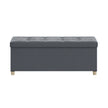 Foldable Storage Ottoman – Velvet – Cappuccino Beige – 112 L Capacity with Lid