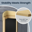 Foldable Storage Ottoman – Velvet – Cappuccino Beige – 112 L Capacity with Lid