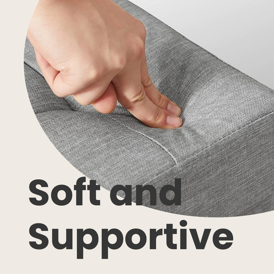 Foldable Storage Ottoman – Fabric – Light Grey – 120L Capacity with Flipping Lid