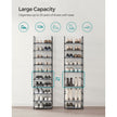 10-Tier Shoe Rack – Metal Frame and Non-Woven Fabric – Black – Space-Saving Shoe Storage