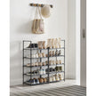 10-Tier Shoe Rack – Metal Frame and Non-Woven Fabric – Black – Space-Saving Shoe Storage