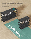 4-Tier Shoe Rack – Non-Woven Fabric – Ink Black – Space-Saving Design