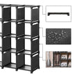 16-Cube Shoe Rack – Engineered Wood – Black – DIY Modular Design and Versatile Storage Solution