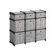 9-Cube Storage Unit – Wood – Heather Grey – Versatile Closet and Bookcase Organizer